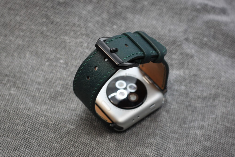 【新作】高級革使用Apple Watchレザーベルト　レザーバンド　時計ベルト　バンド D62 高級金具付け