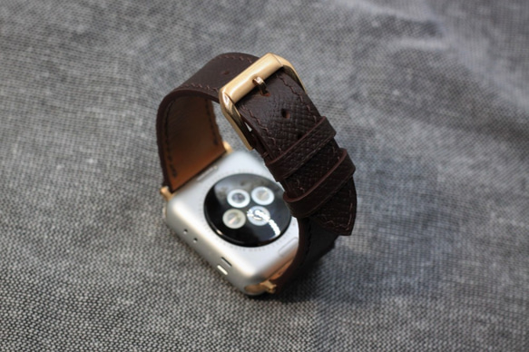 【新作】高級革使用Apple Watchエプソンレザーバンド レザーベルト 時計ベルト 腕時計バンドD44 高級金具付け 1枚目の画像