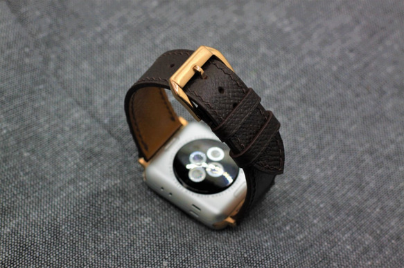 【新作】高級革使用Apple Watchエプソンレザーバンド レザーベルト 時計ベルト 腕時計バンドD44 高級金具付け 6枚目の画像
