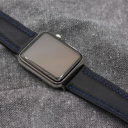 【新作】高級革使用Apple Watch　レザーベルト　レザーバンド　時計バンドパッド入りバンドD36 6枚目の画像