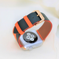高級革使用Apple Watchエプソンレザーバンド　腕時計ベルト 時計ベルト　D43 高級金具付け 3枚目の画像