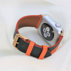 高級革使用Apple Watchエプソンレザーバンド　腕時計ベルト 時計ベルト　D43 高級金具付け 6枚目の画像