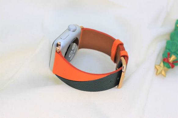 高級革使用Apple Watchエプソンレザーバンド　腕時計ベルト 時計ベルト　D43 高級金具付け 7枚目の画像