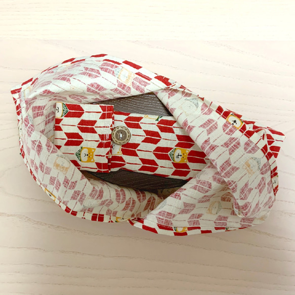 矢絣と可愛い芝犬柄　お弁当包み　（あずま袋）箸袋　セット　弁当袋 2枚目の画像