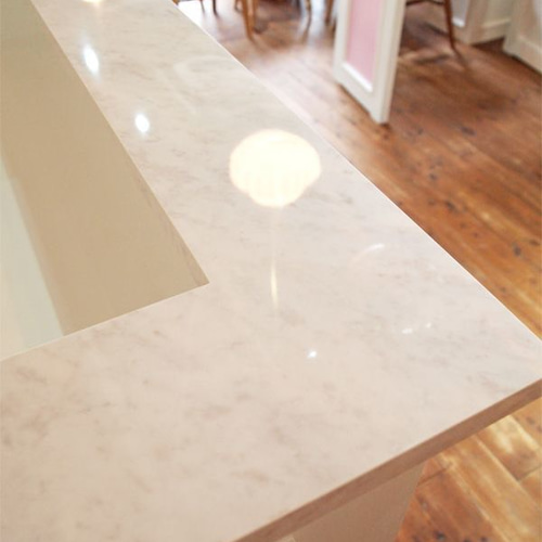 美容室カウンター（W1000ピンク・大理石天板） ロココ調レジカウンター