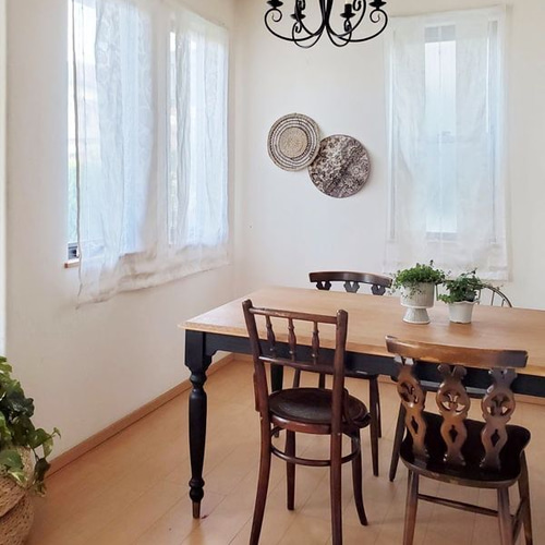 アンティーク調ダイニングテーブルW1500 ろくろ足「真鍮