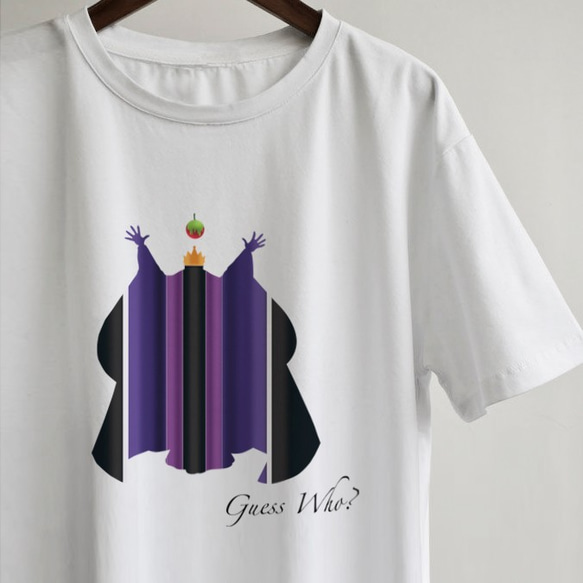 Tシャツ Guess Who? 林檎を宣伝する女王様 1枚目の画像