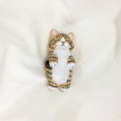 沉睡的 Kijitora 白貓公仔 III 第3張的照片
