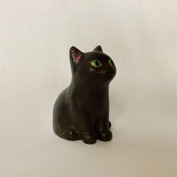 黒猫の置物 (手のひらサイズ) 5枚目の画像
