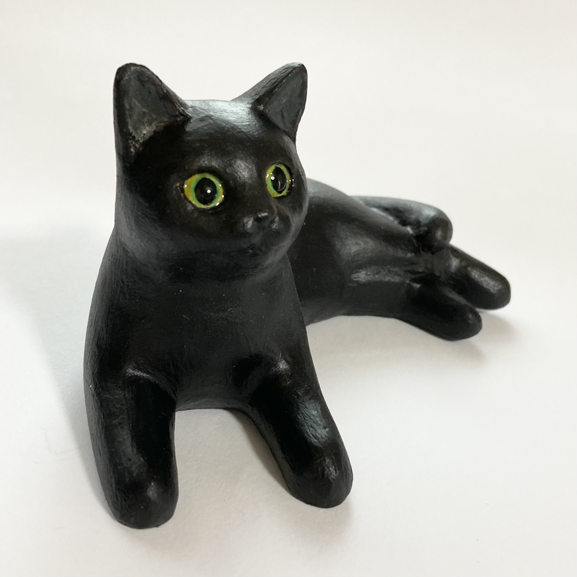 ID-617 黒猫　置物　AHURA社