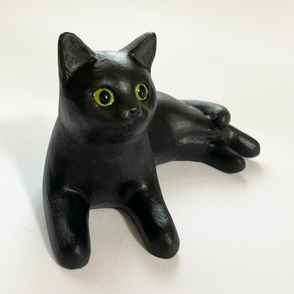 黒猫の置物 招き猫 猫ハウス 通販 12735154｜Creema(クリーマ)