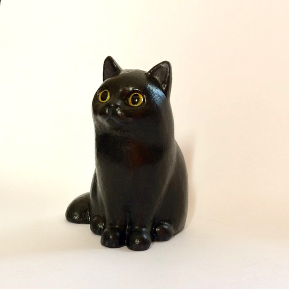 黑貓（長毛品種）波斯雕像 第3張的照片