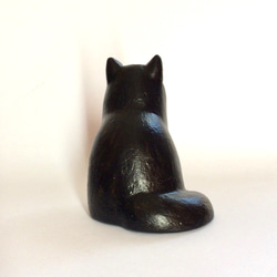 黒猫(長毛種)ペルシャの置物 9枚目の画像