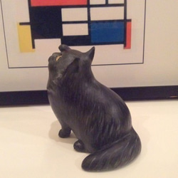 見上げる黒猫（オムライスさまご予約済み） 4枚目の画像