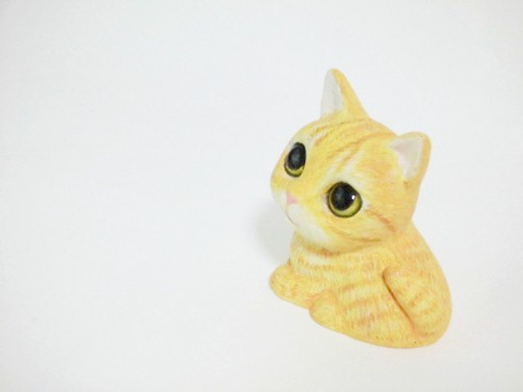 香箱座りのマシュマロ子猫（茶トラ） 3枚目の画像