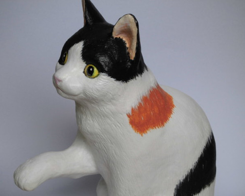 招き猫　土人形　郷土玩具　三毛猫 Yahoo!オークション - 旧家 蔵出品 三河土人形 招き猫 郷土玩具