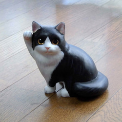 〜ハチワレ〜猫(樹脂粘土)粘土細工 ハチワレ〜猫(樹脂粘土)粘土細工