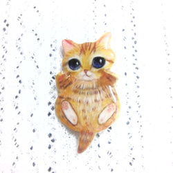 口袋貓胸針Kijitora貓（樹脂） 第7張的照片