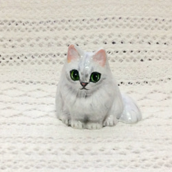 佩蒂特貓鎮紙裝飾品（龍貓銀） 第2張的照片