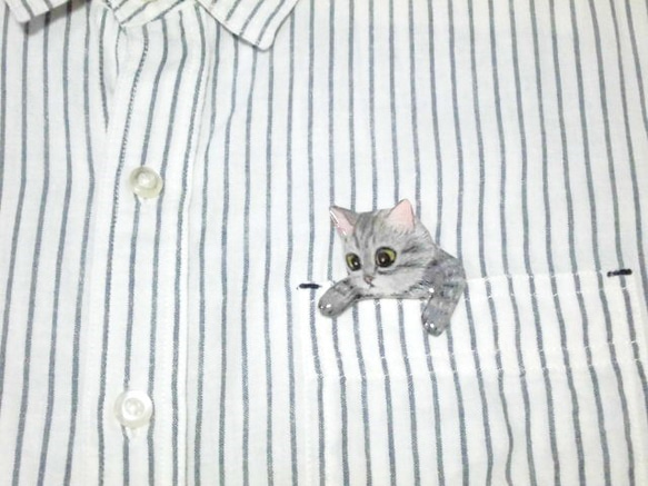 袖珍貓胸針Saba虎貓 第5張的照片
