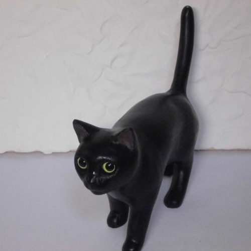 黒猫のクロちゃん（お散歩） 立体・オブジェ 猫ハウス 通販