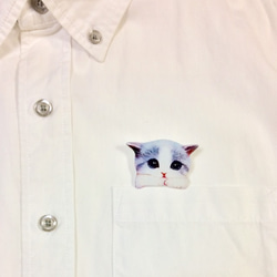 Hachiware小貓胸針從你的口袋裡偷看（B） 第4張的照片