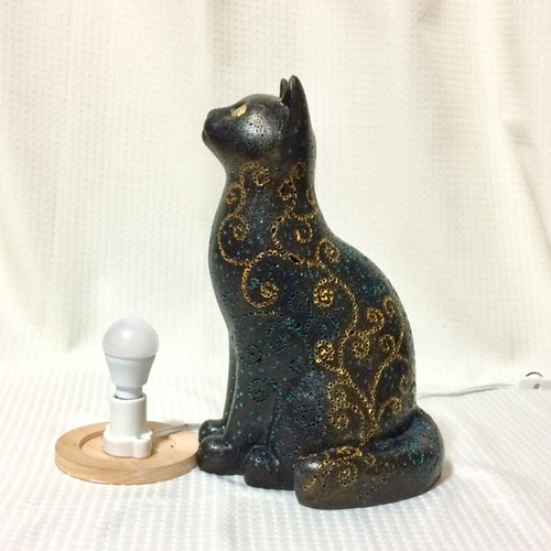 星空の黒猫ランプシェード スタンドライト・テーブルランプ 猫ハウス