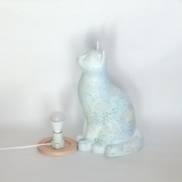 白猫ランプシェード (月見草) 9枚目の画像