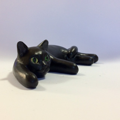 オッドアイの黒猫 招き猫 猫ハウス 通販 8251491｜Creema(クリーマ