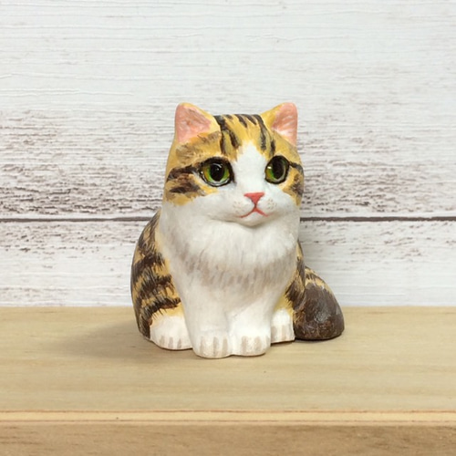 キジトラ白猫 の置物 その他アート 猫ハウス 通販 9759545