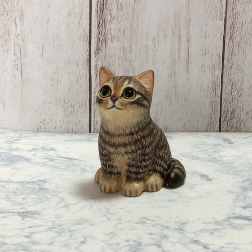 キジトラ猫の置物 招き猫 猫ハウス 通販 9810503｜Creema(クリーマ