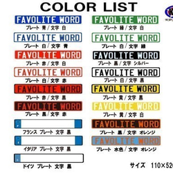 【オーダーメイド】水色プレート/オレンジ文字　横長ユーロサイズ　アルミ　プレート　表札　看板 7枚目の画像