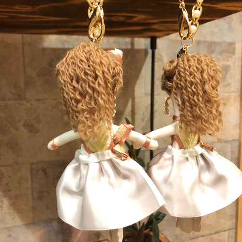 ゆず様オーダー商品】宝塚お衣装風ルルベちゃん バッグチャーム 森の