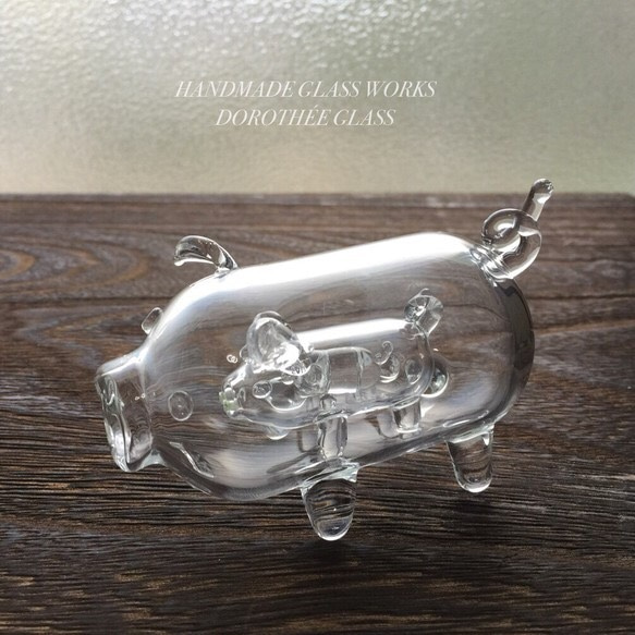 ガラス細工【3匹の子豚】 その他インテリア雑貨 Dorothée Glass