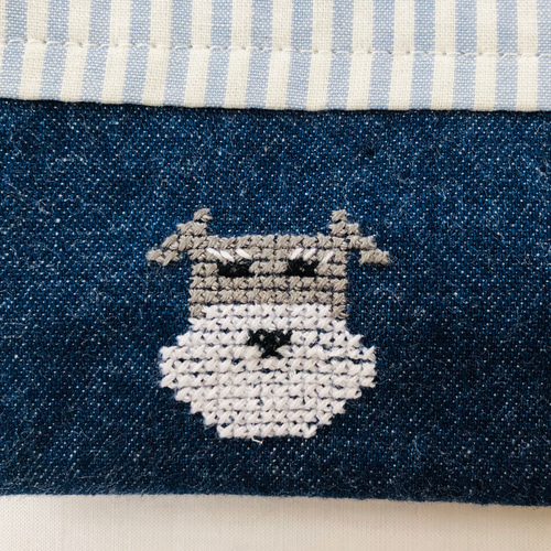 巾着袋 犬の刺繍(ミニチュアシュナウザー) ポーチ you 通販