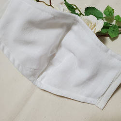 刺繍柔らか綿布、３層立体布マスク フィルターポケット付き 4枚目の画像