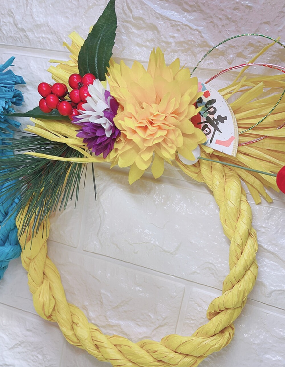 しめ縄リース お正月飾り 風水しめ縄 〆縄 しめ縄・しめ飾り M&R 通販  