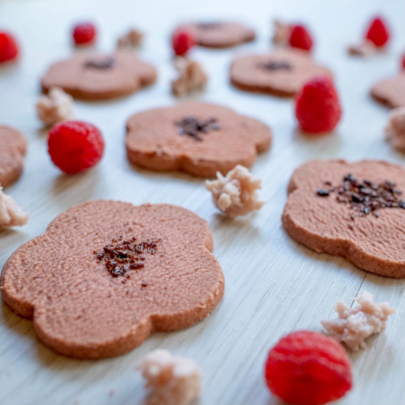 かなざわハイカラ クッキー　紅酒粕とラズベリー3枚入 2枚目の画像