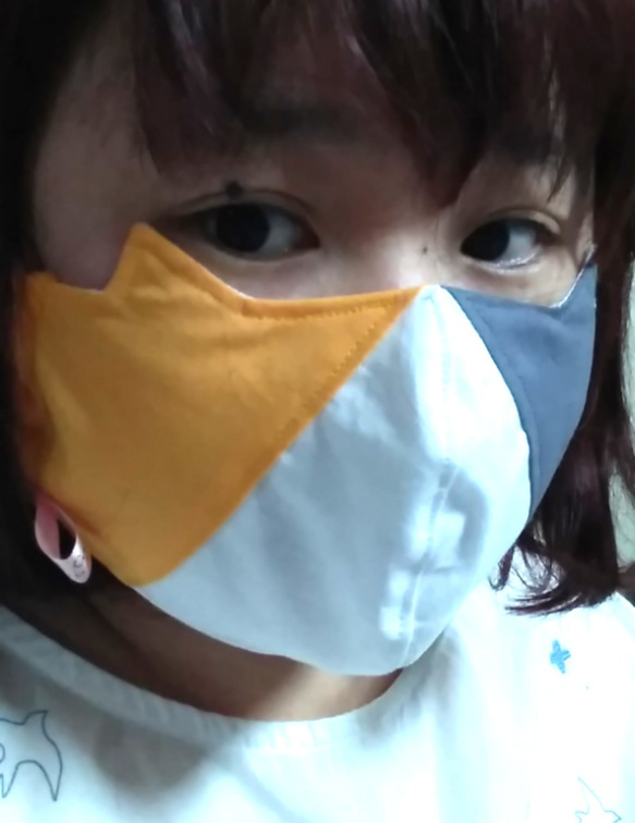 【夏マスク対応】三毛猫ちゃんマスク◆レディースサイズ 1枚目の画像