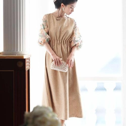 花柄刺繍ワンピース ワンピース Miya 通販 9099942|Creema 花柄刺繍ワンピース ワンピース Miya 通販 9099942|Creema