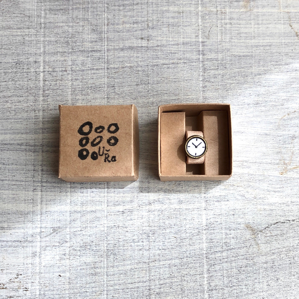 革の腕時計 オビツ11 文字盤ｰ針 3枚目の画像