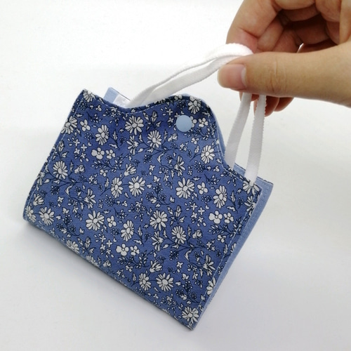 シンプルマスク❣️ハンドメイド 3D立体マスク スマートタイプ バイカラー ライラックアッシュ