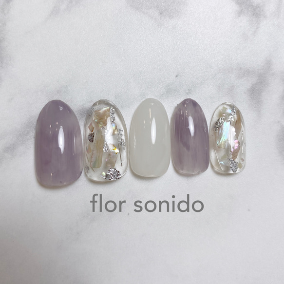 ネイルチップ 花 ニュアンス ちゅるん うるうる フルオーダー オーダーネイル ニュアンスカラーフラワーネイルチップ ちゅるん おでかけ 日常