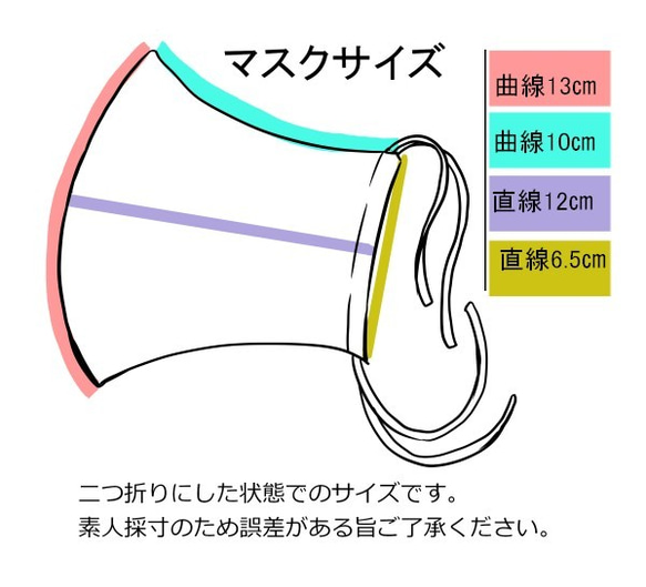 【立体布マスク】グレー麻＋ゴージャス花レース＋パールビーズ【二層構造】 5枚目の画像