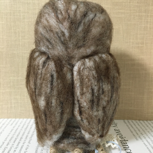 羊毛フェルトのモリフクロウ 羊毛フェルト 雪玉。 通販 11510664