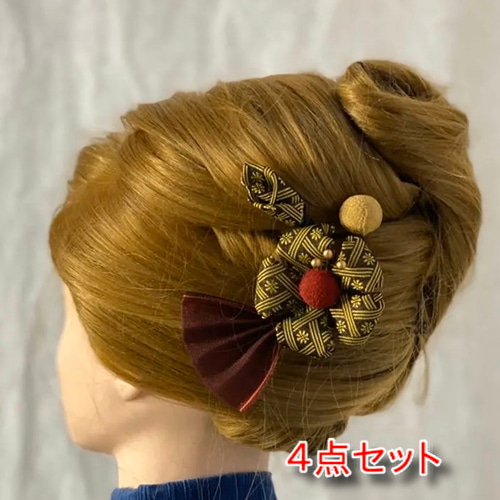 髪飾り(和装) しあげ 畳のへりリボンE- 3 