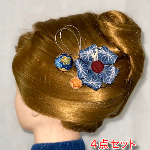 髪飾り e2 畳ヘリ 畳へり 畳縁 和風 リボン その他ヘアアクセサリー 結  