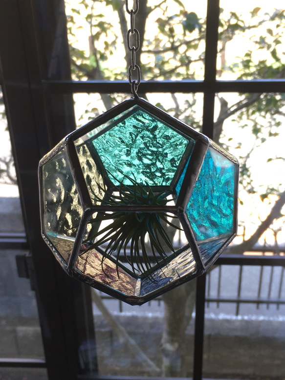 ステンドグラス テラリウム サンキャッチャー 5枚目の画像