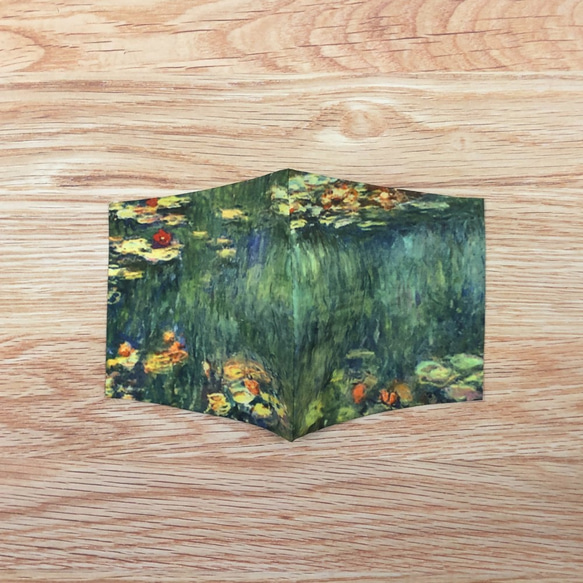 【レディースデザイン立体マスク】　睡蓮の池、緑の反映（モネ）絵画　名画　女性へのプレゼント・ギフトにも 2枚目の画像