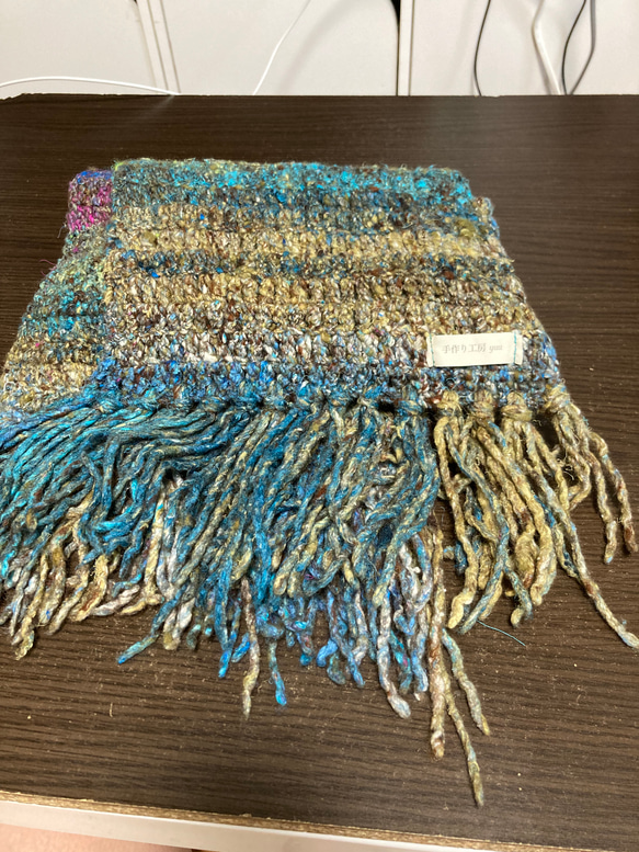 野呂英作　マフラー　新品・未使用 楽天市場】毛糸 野呂英作のくれよんで編む三角編みのマフラー